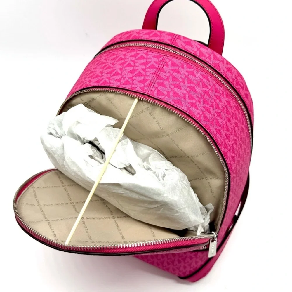Michael Kors Medium Rhea Zip Backpack - Dragonfruit